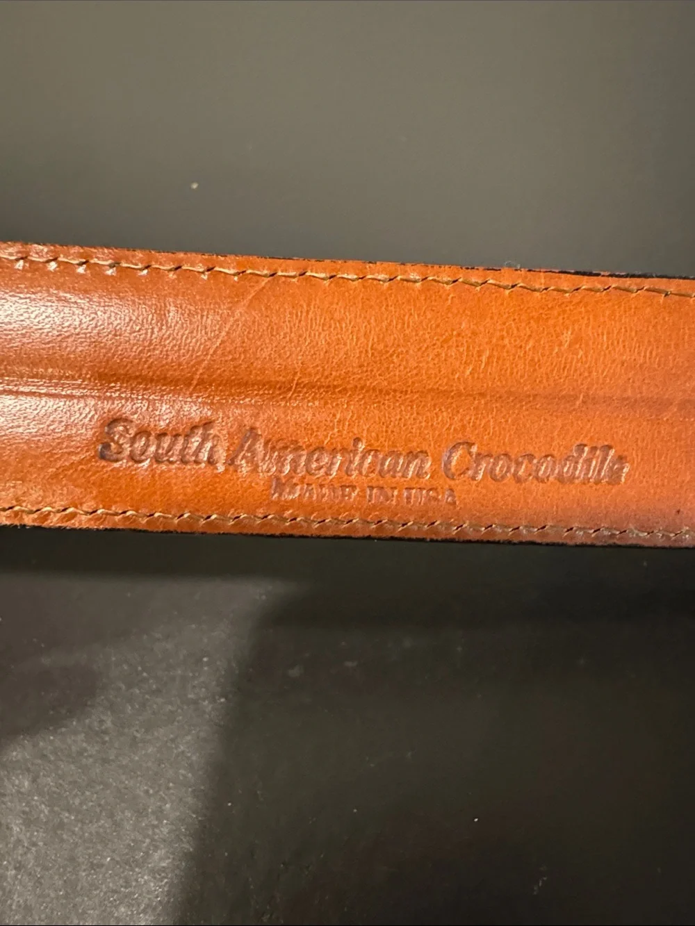 Torino South American Crocodile Belt